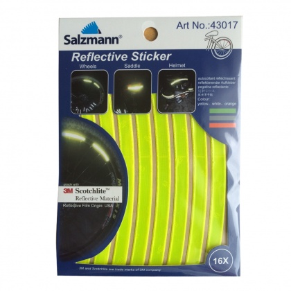 Reflexní samolepky na kolo - žluté